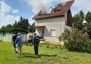 Κεραυνός χτύπησε σπίτι στη Λάρισα – Κάηκε η στέγη