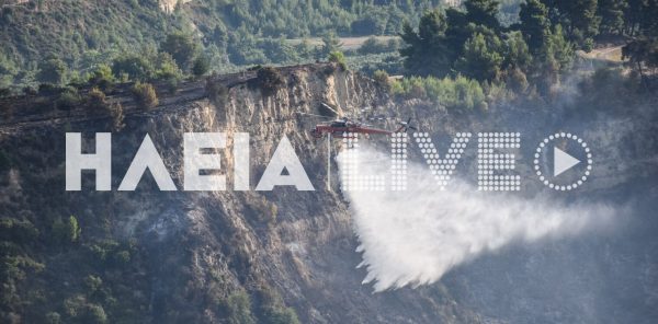 Φωτιά: Ανεξέλεκτη η πυρκαγιά στην Κορυφή Πύργου Ηλείας – Κινείται προς το χωριό