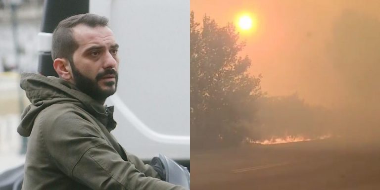 Λεωνίδας Κουτσόπουλος: Παρών στο πύρινο μέτωπο – Αποκαρδιωτικές οι εικόνες που κατέγραψε