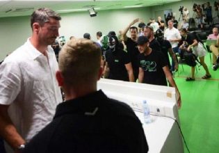 Ολίμπια: Οργανωμένοι οπαδοί μπούκαραν στην αίθουσα Τύπου και έδιωξαν τον Ριέρα! (vid)