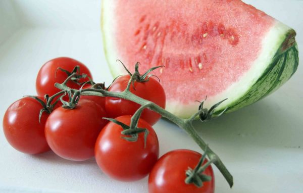 Ντομάτα, καρπούζι και φέτα