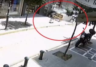 Θεσσαλονίκη: Καρέ – καρέ η τρομακτική πορεία Ι.Χ. που κατέληξε σε βιτρίνα στην Πολίχνη