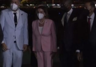 Ταϊβάν: Έφτασε η Νάνσι Πελόζι στην Ταϊπέι