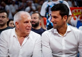 Ομπράντοβιτς και Τζόκοβιτς βλέπουν μαζί το Σερβία Ελλάδα