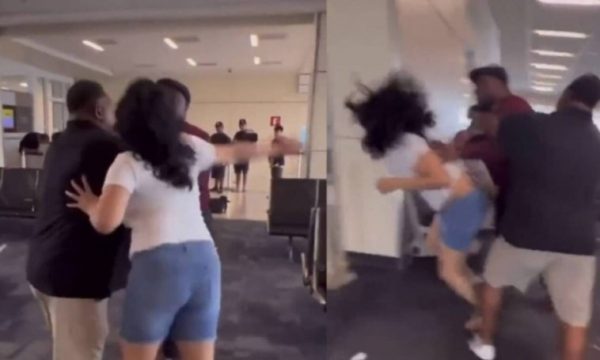 Χαμός σε αεροδρόμιο με μπουνιές και χαστούκια