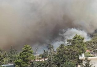 Φωτιά στη Νέα Πέραμο: Βελτιωμένη η εικόνα – Οι εκτιμήσεις του meteo για την εξέλιξή της