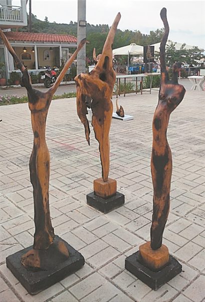 Γλυπτά – κραυγή αγωνίας για τα καμένα της Εύβοιας