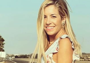 Η Μαρία Αναστασοπούλου φωτογραφίζεται με τον σύντροφο της