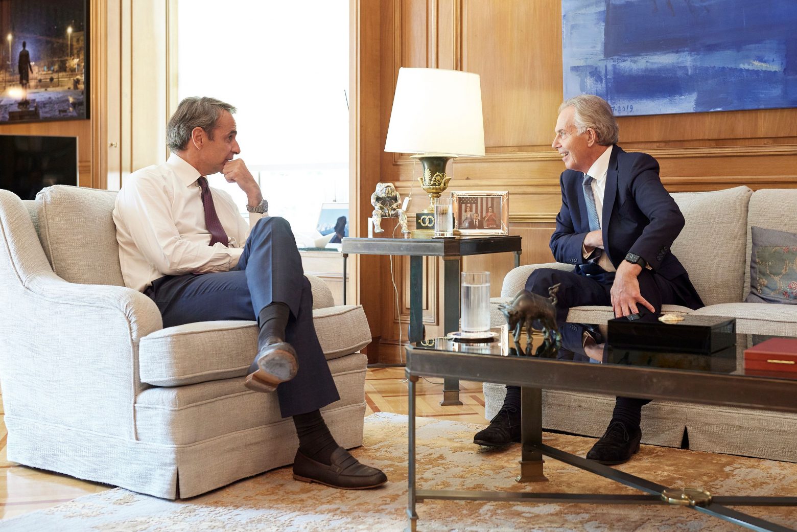 Στο Μαξίμου ο Τόνι Μπλερ – Τι συζήτησε με Μητσοτάκη