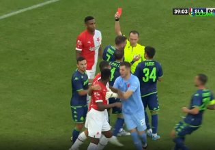 Παναθηναϊκός: Αποβολή ανέκδοτο στον Παλάσιος – Με δέκα από το 40′ οι «πράσινοι» στην Πράγα [vid]