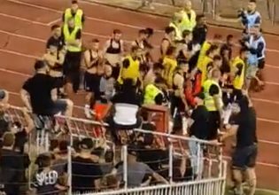 Χάος: Οπαδοί της Παρτιζάν ξεφτίλισαν τους παίκτες, αναγκάζοντάς τους να βγάλουν τις φανέλες (Vid)