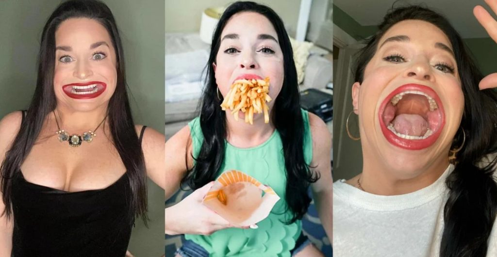 Αυτή η 31χρονη έχει το μεγαλύτερο στόμα στον κόσμο και έγινε viral – Μπήκε στο βιβλίο Γκίνες
