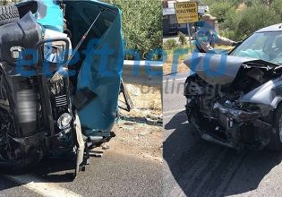 Πύργος: Σφοδρή μετωπική σύγκρουση δύο οχημάτων – Τέσσερις τραυματίες