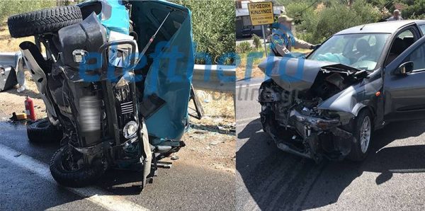 Πύργος: Σφοδρή μετωπική σύγκρουση δύο οχημάτων – Τέσσερις τραυματίες