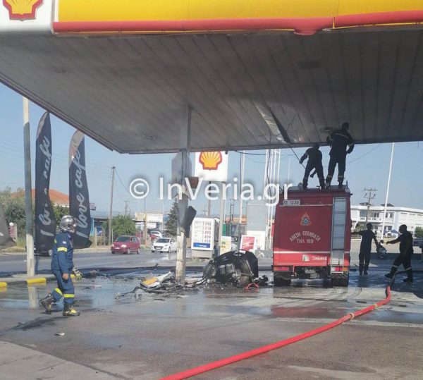 Βέροια: Συνελήφθη οδηγός νταλίκας που έπεσε σε βενζινάδικο προκαλώντας φωτιά