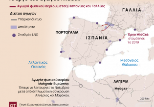 Φυσικό αέριο: Σκληρό πόκερ Ισπανίας και Γαλλίας [Χάρτης]