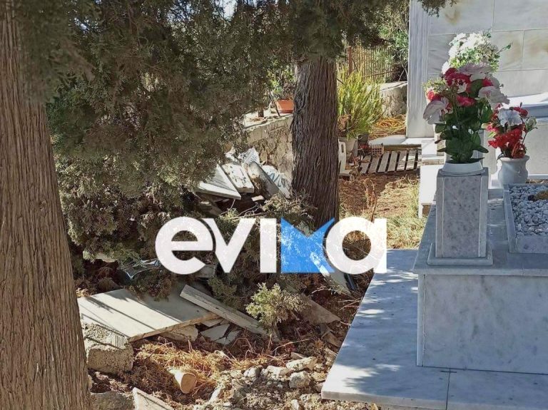 Αλιβέρι: Σκουπίδια και σπασμένα μνήματα βεβηλώνουν το νεκροταφείο