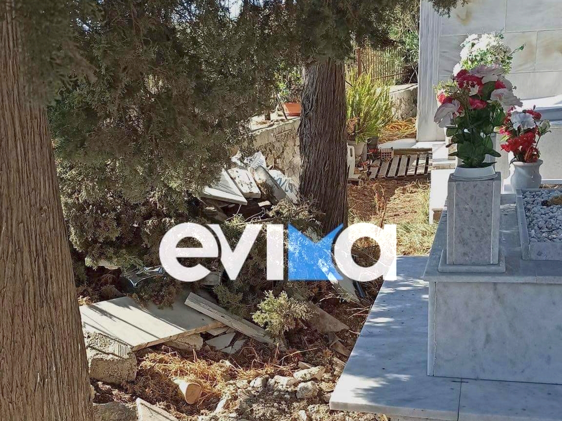 Αλιβέρι: Σκουπίδια και σπασμένα μνήματα βεβηλώνουν το νεκροταφείο