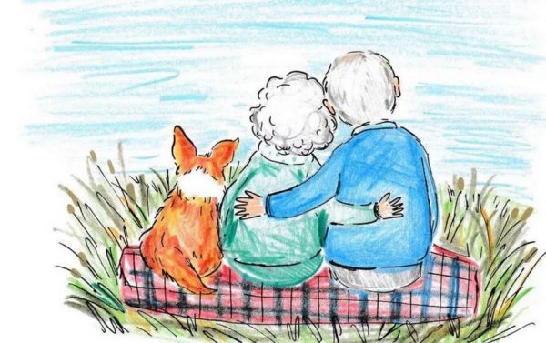 Συγκινητικό σκίτσο: Η βασίλισσα Ελισάβετ συναντά ξανά τον Φίλιππο