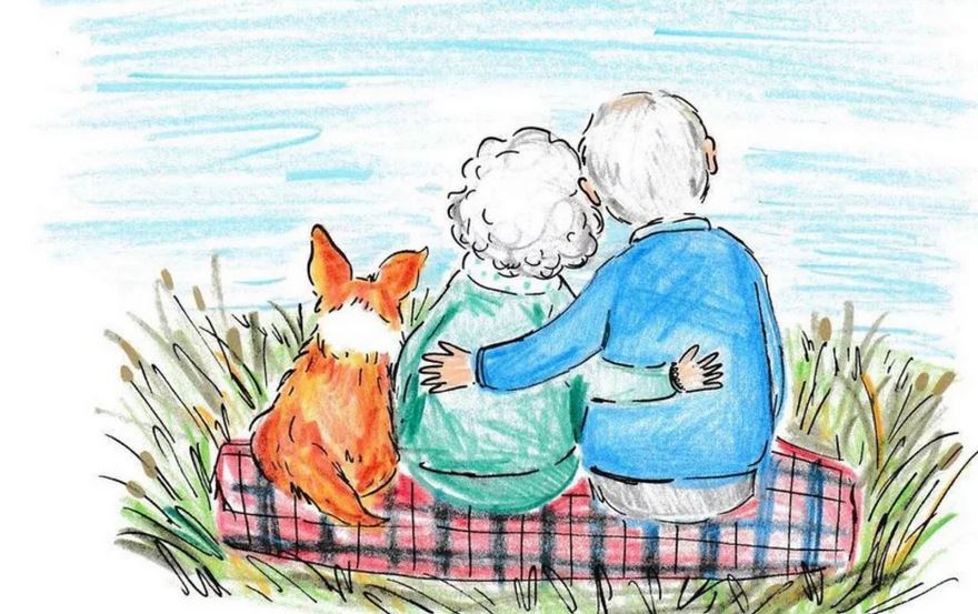 Συγκινητικό σκίτσο: Η βασίλισσα Ελισάβετ συναντά ξανά τον Φίλιππο