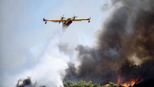 Μεγάλη φωτιά στον Μαραθώνα – Επιχειρούν 4 αεροσκάφη