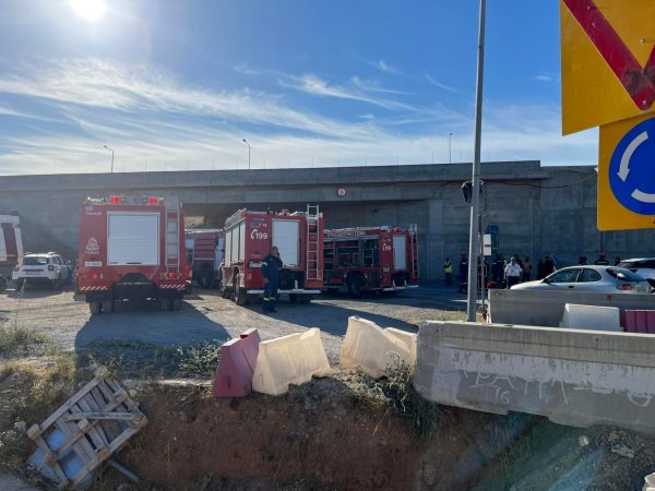Μέγαρα: Δύο τραυματίες από κατάρρευση γέφυρας που ήταν υπό κατασκευή
