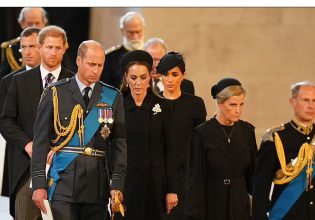 Κέιτ και Μέγκαν: Δίπλα – δίπλα στο φέρετρο της Βασίλισσας Ελισάβετ