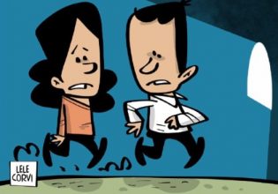 Μελόνι: Αντί για φως… Ντούτσε στο βάθος του τούνελ – Τα δύο σκίτσα που «σφάζουν» τη θαυμάστρια του Μουσολίνι