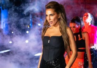 Δέσποινα Βανδή: Με ντεκολτέ που κόβει την ανάσα στην αγκαλιά του Μπισμπίκη