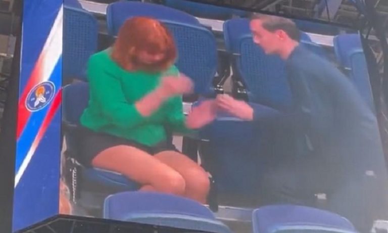 Δεν πήγε καλά η πρόταση γάμου που έγινε στον αγώνα Ζενίτ – Παρτίζαν