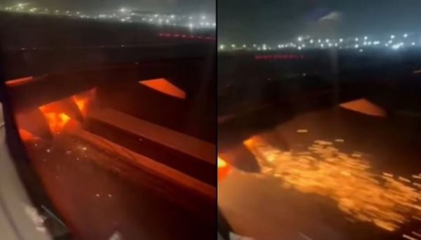 Tρομακτικό βίντεο: Η στιγμή που κινητήρας αεροπλάνου παίρνει φωτιά κατά τη διάρκεια της απογείωσης