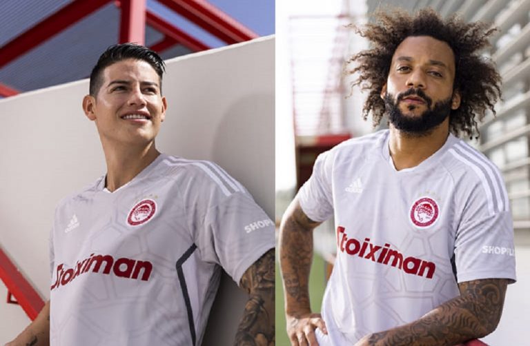 Μαρσέλο και Χάμες Ροντρίγκες παρουσίασαν την τρίτη φανέλα του Ολυμπιακού – «Τα καλύτερα έρχονται»