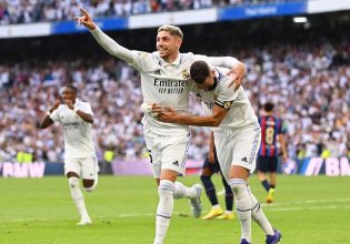 Ρεάλ Μαδρίτης – Μπαρτσελόνα 3-1: «Βασιλική» υπεροχή στο πρώτο Clasico της σεζόν