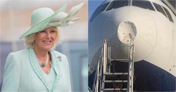 Βρετανία: Εφιάλτης στον αέρα για την Καμίλα – Πουλί καρφώθηκε στη μύτη του αεροπλάνου της