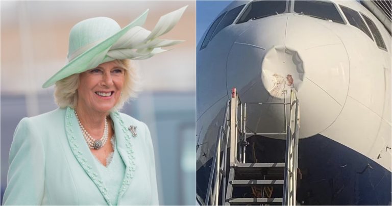 Βρετανία: Εφιάλτης στον αέρα για την Καμίλα – Πουλί καρφώθηκε στη μύτη του αεροπλάνου της