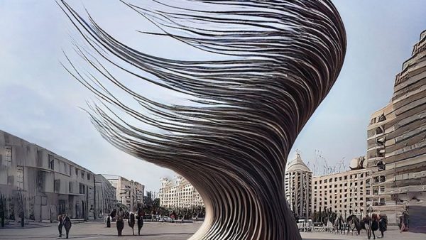 «Ρέοντας στην Ελευθερία»: Ένα γλυπτό για τις γυναίκες του Ιράν