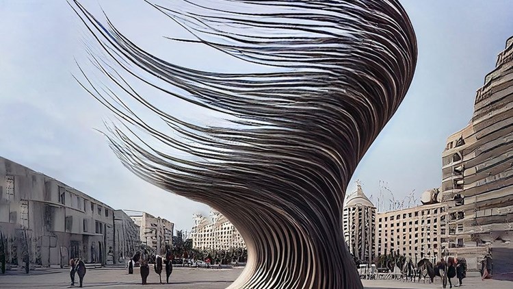 «Ρέοντας στην Ελευθερία»: Ένα γλυπτό για τις γυναίκες του Ιράν