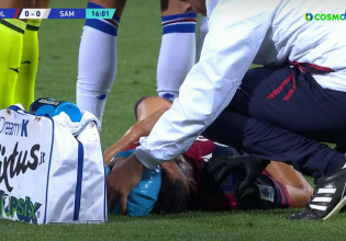 Λυκογιάννης: Ζαλίστηκε και αποχώρησε με φορείο από το Μπολόνια – Σαμπντόρια (vid)