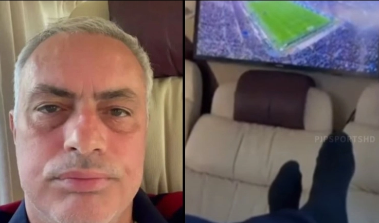 Έπος: Ο τιμωρημένος Μουρίνιο είδε το Ίντερ-Ρόμα στο παρκαρισμένο πούλμαν της ομάδας