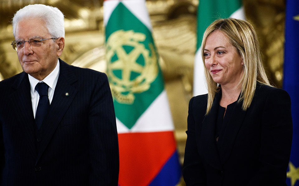 Ιταλία: Η κυβέρνηση της Τζόρτζια Μελόνι ορκίσθηκε στο Κυρηνάλιο