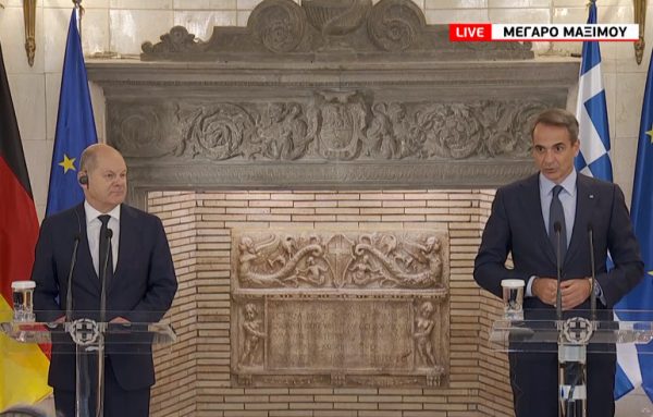 Μητσοτάκης: Δείτε live τις δηλώσεις του πρωθυπουργού με τον Όλαφ Σολτς