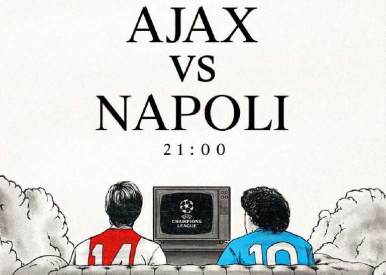 Συγκλονιστική αφίσα: Κρόιφ και Μαραντόνα «βλέπουν»  μαζί Άγιαξ-Νάπολι! (pic)