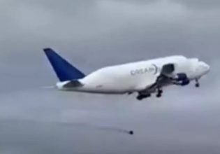 Βίντεο που κόβει την ανάσα: Γιγαντιαίο αεροσκάφος χάνει τροχό την ώρα της απογείωσης