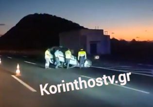 Ανατροπή αυτοκινήτου στην εθνική οδό Αθηνών – Κορίνθου στην Κακιά Σκάλα