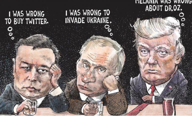 Το σκίτσο της Washington Post: Οι τρεις άνδρες που μετάνιωσαν πικρά τις κινήσεις τους