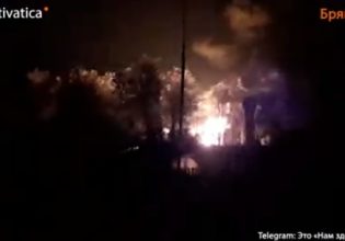 Στις φλόγες δεξαμενές πετρελαίου κοντά στα σύνορα της Ρωσίας με Ουκρανία και Λευκορωσία