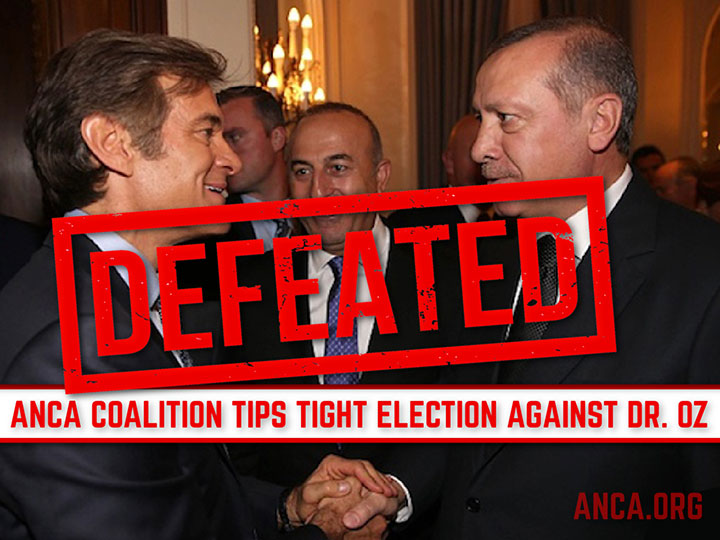 Αζέρικο άρθρο: Αρμένιοι και Ελληνες απέτρεψαν την εκλογή του τούρκου Οζ στη Γερουσία των ΗΠΑ