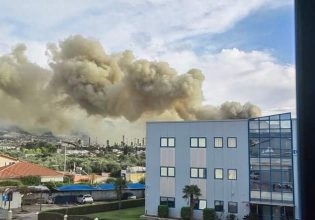 Μεγάλη φωτιά στον Ασπρόπυργο – Μήνυμα του 112 στους κατοίκους