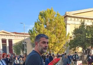 Ο Βασίλης Μπισμπίκης στην επέτειο του Πολυτεχνείου