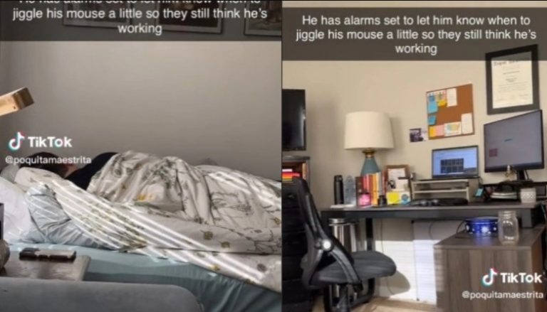 Αυτός είναι ο «βασιλιάς» της τηλεργασίας: Κοιμάται στη δουλειά και βάζει ξυπνητήρι… για να κουνάει το ποντίκι!